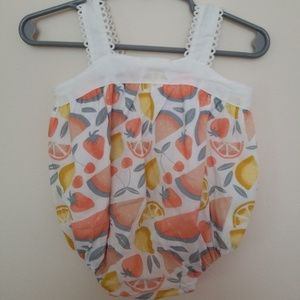 Dylan and Abby citrus romper